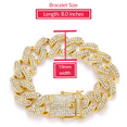 thumbnail image 3 of 3-Row Iced Crystal Necklace & Bracelet Set (19mm, Gold), 3 of 6