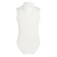thumbnail image 2 of LiiYii Kids Girls Floral Lace Open Back Ballet Dance Leotard Sleeveless Active Skating Gymnastic Outfit Ivory XL, 2 of 7