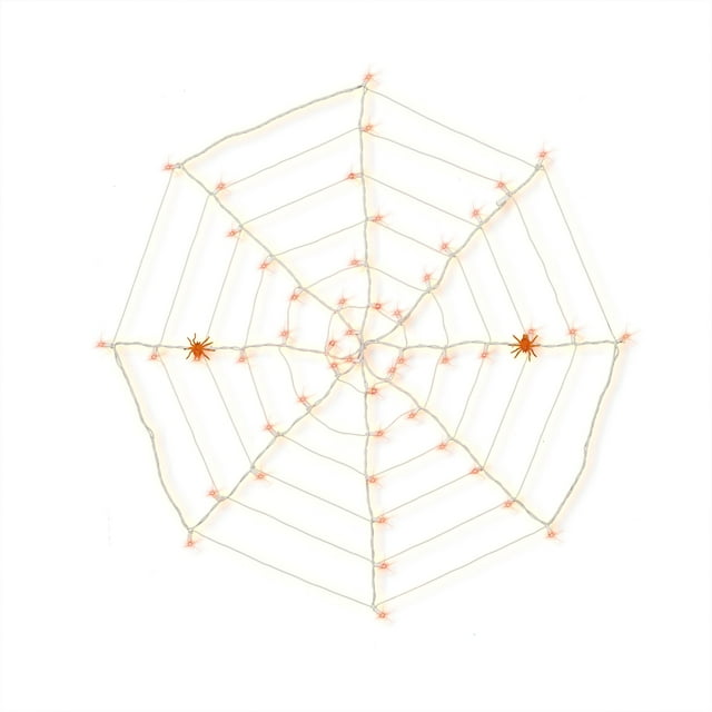 Lumières LED orange pour toile avec 2 araignées - 1,5 m