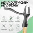 thumbnail image 3 of 2025 Weeder - The Original Stand Up Weed Puller Tool Made with Long Handle - Real Bamboo & 4-Claw Steel Head, Weeding Tool Weed Remove Tool for Lawn/Y, 3 of 5