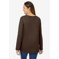thumbnail image 2 of Woman Within Plus Size Perfect Long-Sleeve V-Neck Tee, 2 of 6