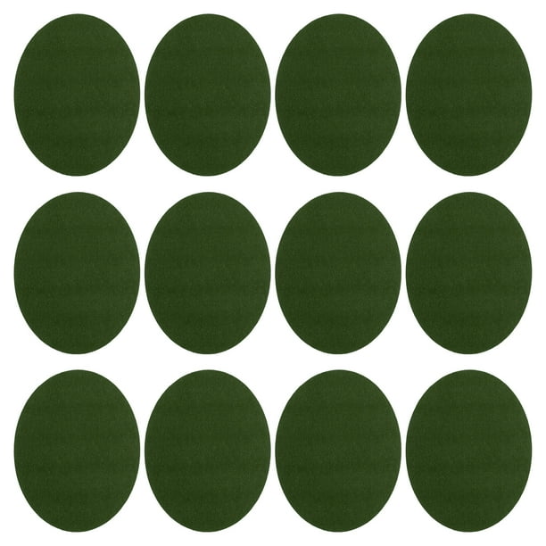 Kit de Parche Ovalado Termoadhesivo Uxcell para Reparar Pantalones Camisas Chaquetas Verde 12 Piezas