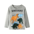 thumbnail image 3 of Toddler Boys Graphic T Shirt Long Sleeved Round Neck T-Shirt Casual Kids Tshirt,3-Pack, 3 of 6