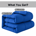 thumbnail image 5 of YEPCLUB 2-Piece Twin Size Comforter Set, Blue and Gray Down Alternative Reversible Bedding Set, All-Season Quilted Soft Comforter with Pillowcases, 5 of 5