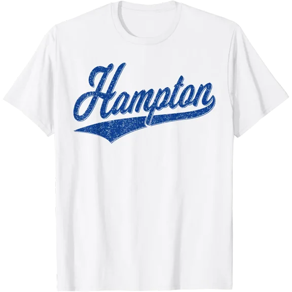 Hampton Virginia Varsity Script Sports Stylee T-Shirt, Vintage T-Shirt