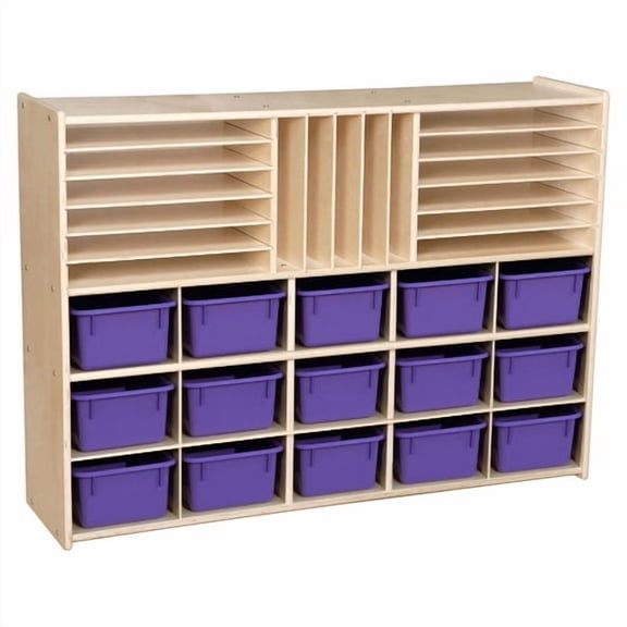 Wood Designs 32 Compartment Cubby with Trays