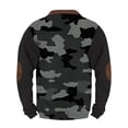thumbnail image 4 of Men's Crew Neck Sweatshirt Classic Camouflage Print Hoodless Sweatshirt Half Zip Long Sleeve Pullover Top Mens Shirt Sweater Tops, 4 of 4
