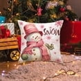 thumbnail image 4 of Funda de cojín navideña con estampado de copos de nieve, decorativa para cama y exterior. Estilo D, 4 of 6