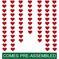 thumbnail image 2 of PRIME - 72Pcs Valentines Day Decor, Red Heart Hanging Garland Banner With Felt Hearts, 2 of 6