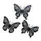 thumbnail image 4 of 3 pegatinas de decoración de pared de mariposa colgantes, calcomanías de arte de pared de mariposa 3D extraíbles para sala de estar, boda, jardín, Negro Sunnimix Mural, 4 of 8