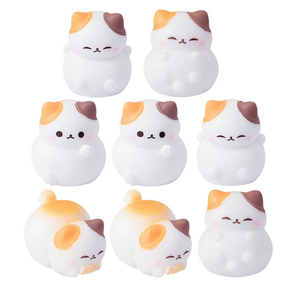 Niceauty 8Pcs Cute Cat Figurines for Kids Resin Multi Decorative Items Home Decor Fairy Garden Decor