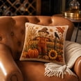 thumbnail image 2 of Vintage Fall Harvest Throw Pillow With Insert Thanksgiving Pumpkin Sunflower Decorative Pillow for Sofa Couch Home Decoration, 2 of 7