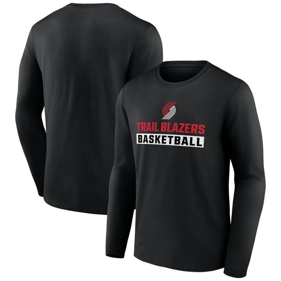 Men's Black Portland Trail Blazers Let's Go Long Sleeve T-Shirt