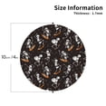 thumbnail image 2 of Lsque Jumping Skull Pattern 4" Drink Coasters Set of 4, PVC Leather Absorbent Coasters, Table Coaster Set Decorative Coffee Cup Coasters Housewarming Gift -Round Shape, 2 of 6