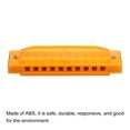 thumbnail image 3 of Uxcell Yellow Clearly Colorful Translucent Harmonica 10 Hole ABS Harp Mouth with Box, 3 of 6