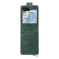 thumbnail image 2 of Wallet Case for Samsung Galaxy Z Flip 5 5G, Premium PU Leather Zipper Flip Folio Wallet Magnetic Snap with Detachable Wrist Strap and Shoulder Strap Protective Case for Galaxy Z Flip 5 - Green, 2 of 13