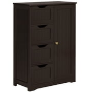 Yaheetech Wooden Cabinet Storage Unit with Drawers & Cupboard for Bathroom, Espresso