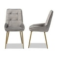 thumbnail image 4 of Baxton Studio Gavino Dining Chair, Set of 2, Grey and Gold, 4 of 8