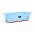 thumbnail image 4 of Almencla Flower Window Box Vegetable Planter Rectangle for Outdoor Indoor Lightweight Blue, 4 of 8