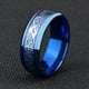 thumbnail image 1 of Anillo de dragón de acero inoxidable para hombre, 13 colores, 8mm, incrustaciones, rojo, verde, negro, anillo de fibra de carbono, joyería de banda de boda, grabado personalizado, 1 of 4