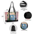 thumbnail image 2 of FORMRS Canvas Laptop Tote Bag for Women with 15.6" Computer Compartments Shoulder Handbag, Pink Seaside Boat, 2 of 7