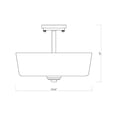 thumbnail image 5 of Z-Lite Arlington 15" Round Glass Steel Semi Flush Mount in Matte Opal and Black, 5 of 7