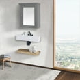 thumbnail image 4 of Teamson Home Stratford Contemporary Wall-Mount Removable Wooden Medicine Cabinet with Mirrored Door, Gray, 4 of 7