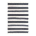 thumbnail image 3 of Unique Loom Chindi Rag Collection Area Rug - Striped (6' 1" x 9' Rectangle Navy Blue/Ivory), 3 of 7