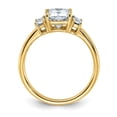 thumbnail image 2 of Auriga Fine Jewelry 14K Yellow Gold 2 1/5ct. Three Stone G-H-I True Light Moissanite Engagement Ring for Women Size- 7, 2 of 4