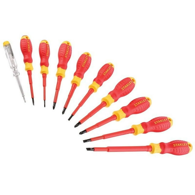 Stanley Outils à Main Fatmax Vde Ensemble de Tournevis Isolés, 10 Pcs