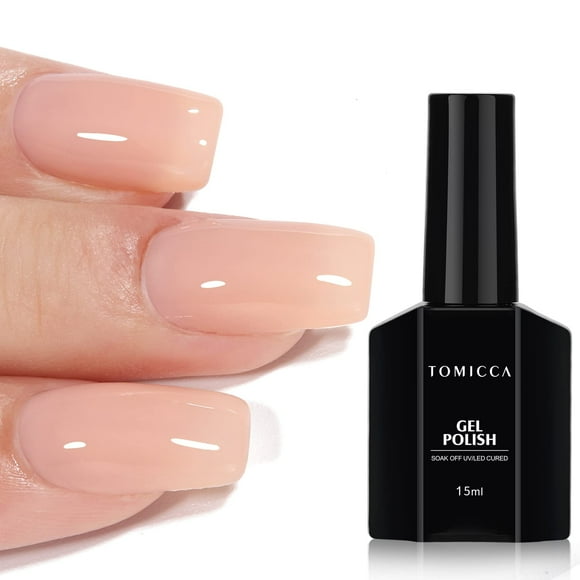 Esmalte de uñas en gel TOMICCA Nude Jelly, 15 ml, secado rápido y duradero