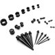 thumbnail image 4 of 50pcs Kit de camilla de oreja (Negro 1) Túneles de silicona Conos de acrílico y tapones Juego de medidores de expansor de ojales para mujeres Hombres Joyería de perforación corporal, 4 of 4