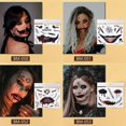 thumbnail image 2 of Halloween Clown Mouth Temporary Tattoos - 9Pcs Funny Prank Makeup Face Decals for Adults, Horror Lip Decoration, Fake Tattoo Stickers for Halloween Co, 2 of 4
