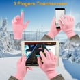 thumbnail image 6 of TeqHome 3 Pairs Winter Knit Gloves for Women and Men with Soft Acrylic Touch Screen Magic Gloves Warm Grey, 6 of 11