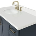 thumbnail image 5 of Ariel Taylor 43 In. Left Offset Oval Sink Vanity With White Quartz Countertop In Midnight Blue, 5 of 11