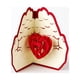 thumbnail image 1 of Tarjeta de felicitación en forma de corazón en 3D Manos sosteniendo el corazón Tarjeta para cumpleaños, Acción de Gracias, Día de San Valentín, 1 of 8