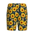thumbnail image 4 of Yiaed Sunflowers for Men's Soft Sleep Pajama Short Lounging Pajama Shorts-X-Large, 4 of 8