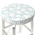 thumbnail image 3 of Daiia Rabbit And Star Stool Covers Round,Round Bar Stool Covers Waterproof Bar Chair Covers Washable Stool Cushion Slipcover for 12-14 Inch Chair-13 inch, 3 of 7