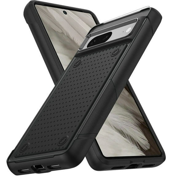 For Google Pixel 8 Pro 5G Heavy Duty Hybrid Armor Rubber TPU Hard Drop Proof Rugged Shockproof Tough Durable Cover ,Xpm Phone Case [ Black ]