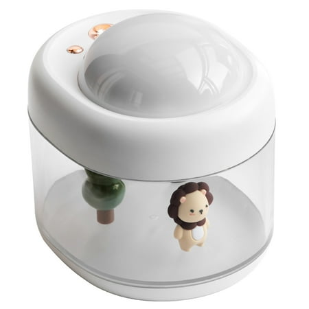 

Cute Lion Humidifier Rotating 500Ml Usb Desktop for Office (White)