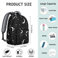 thumbnail image 3 of Steampunk Gothic Student Backpack Durable Waterproof School Bag with Dark Celestial Elements Print, Breathable Padding, Adjustable Straps for Outdoor Adventures and Commuting, 3 of 6