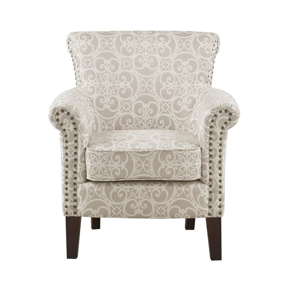 Gracie Mills Fredric Fretwork Tight Back Club Chair - GRACE-191