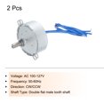 thumbnail image 4 of Uxcell 2pcs Synchronous Motor AC 100-127V 4W 5-6RPM/MIN CW/CCW 50/60Hz for Electric Fireplace Part, 4 of 4