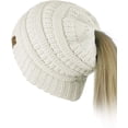 thumbnail image 1 of GFDYREE Bonnet Chignon Messager (Blanc) Tricot de Qualité CC, 1 of 1