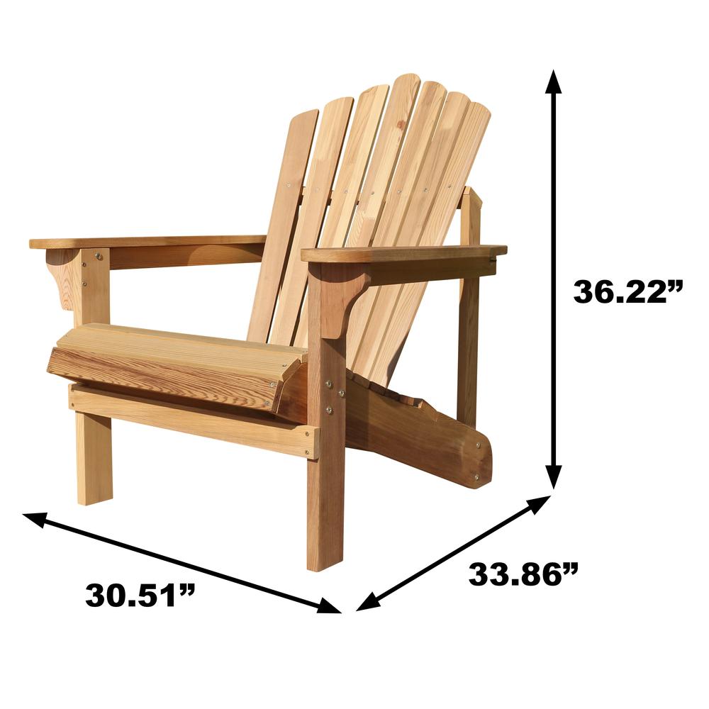 Contemporary Home Living 36" Brown Western Red Cedar Riverside Adirondack Chair