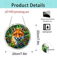 thumbnail image 2 of Round Acrylic Hanging Decor 20cm with Metal Chain, Colorful Art Ornament for Indoor Outdoor Garden Patio, Stained Glass Style Suncatcher for Wall Window or Tree Decoration, 2 of 5