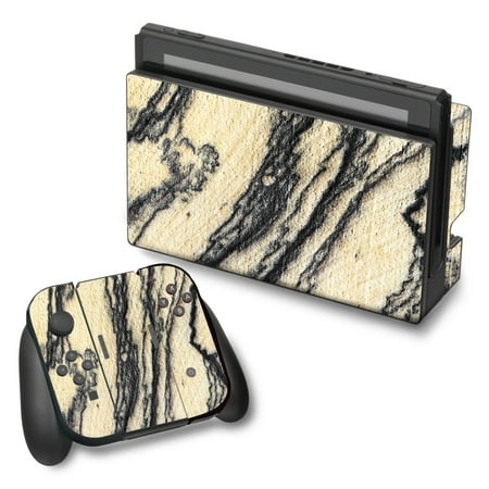 Skin Decal For Nintendo Switch Vinyl Wrap / White Purple Crystals Geode Stone