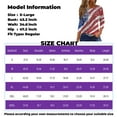 thumbnail image 3 of Women's Stand Collar Pullover Blouse, 3/4 Sleeve Independence Day Themed Casual Top for Spring Layering, Soft & Quick-Dry Material,Blue XL, 3 of 5
