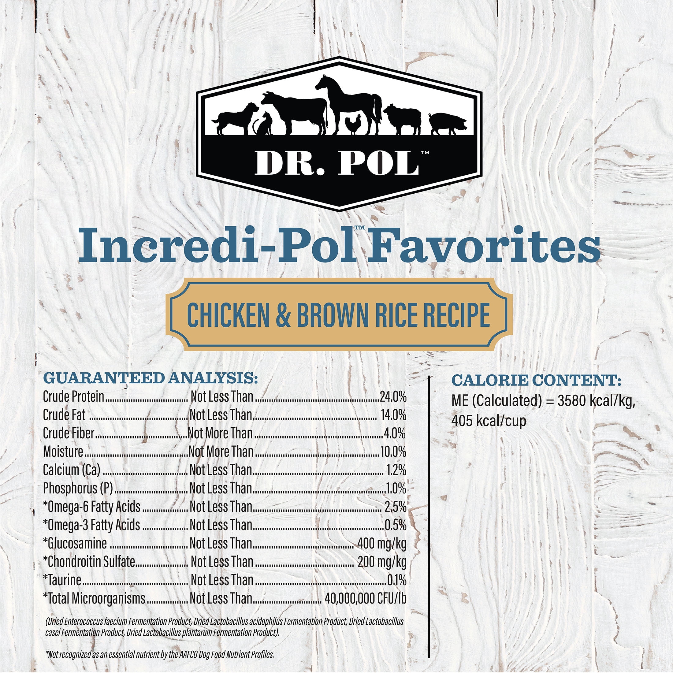 (6 pack) Dr. Pol Incredi-Pol Favorites Chicken and Brown Rice Recipe Dog Food - 6lb
