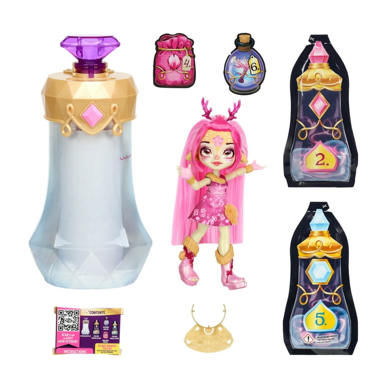  Magic Mixies Pixlings. Deerlee The Deer Pixling. Create and Mix  A Magic Potion That Magically Reveals A Beautiful 6.5 Pixling Doll Inside  A Potion Bottle! : Everything Else